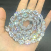 92ctw Oval Cut White Sapphire Riviere Necklace