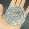 92ctw Oval Cut White Sapphire Riviere Necklace