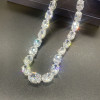 92ctw Oval Cut White Sapphire Riviere Necklace