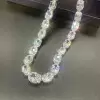 92ctw Oval Cut White Sapphire Riviere Necklace