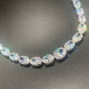 92ctw Oval Cut White Sapphire Riviere Necklace