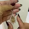 15ct Pear Cut Yellow Sapphire Pendant Necklace