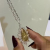 15ct Pear Cut Yellow Sapphire Pendant Necklace