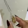 15ct Pear Cut Yellow Sapphire Pendant Necklace