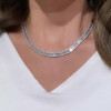 Emerald Cut White Sapphire Tennis Necklace