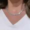 Emerald Cut White Sapphire Tennis Necklace