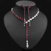 Pear Cut Green Sapphire Necklace for Women