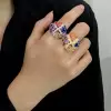 Multicolor Sapphire Bold Cocktail Ring