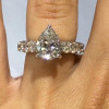 Handmade Pear Cut Sterling Silver Engagement Ring