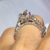 Handmade Pear Cut Sterling Silver Engagement Ring
