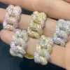 15MM White Sapphire Paved Cuban Link Ring