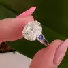 4.6ct Cushion Cut Art-Deco Engagement Ring