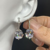 7ctw Cushion Cut White Sapphire Drop Earrings