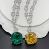 120ctw Cushion Cut Yellow Sapphire Statement Necklace