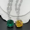120ctw Cushion Cut Yellow Sapphire Statement Necklace