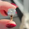 5ct Cushion Cut White Sapphire Classic Engagement Ring