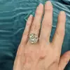 9.5ct Cushion Cut White Sapphire Engagement Ring