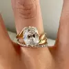 5ct Cushion Cut Modern Style Bypass Engagement Ring