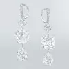 16CTW Cushion Cut White Sapphire Drop Earrings 