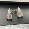 4.2CTW Round Cut White Sapphire Stud Earrings