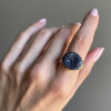 2ctw Paved Black Sapphire Cocktail Ring