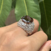 16ct Cushion Cut Ruby Bold Cocktail Ring