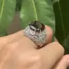 16ct Cushion Cut Ruby Bold Cocktail Ring