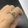 3.5ct Horizental Bezel Radiant Cut Cocktail Ring