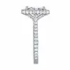 4ct Radiant Cut White Sapphire Engagement Ring