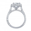 4ct Radiant Cut White Sapphire Engagement Ring
