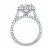 4ct Radiant Cut White Sapphire Engagement Ring