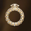 3ct Round Cut Champagne Sapphire Eternity Band Ring