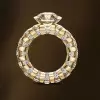 3ct Round Cut Champagne Sapphire Eternity Band Ring