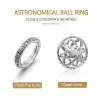 Unique Foldable Astronomical Armillary Sphere Ring 925 Sterling Silver