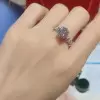 Handmade 2.0 CT 8-Prong Round Cut  Engagement Ring in Sterling Silver