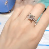 Handmade 2 CT Split Shank  Princess Cut Lab-created Gemstone Engagement Ring