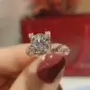 2ct Round Cut White Sapphire Engagement Ring