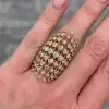 5ctw Gradient Size Round Cut Comtemporary Cocktail Ring