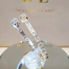 Two-tone Emerald & Round Cut Open Bracelet