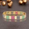 12ctw Princess Cut Multi-color Sapphire Vintage Bracelet