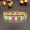 12ctw Princess Cut Multi-color Sapphire Vintage Bracelet