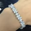 16ctw Marquise Cut Clustered Flower Tennis Bracelet