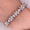 16ctw Marquise Cut Clustered Flower Tennis Bracelet