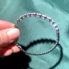 Fashion White Sapphire Bangle Bracelet