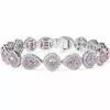 Fashion Pink Sapphire Wrist Chain Bracelet
