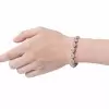Fashion Pink Sapphire Wrist Chain Bracelet