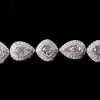 Fashion Pink Sapphire Wrist Chain Bracelet