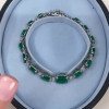 Cushion Cut Emerald Bracelet Wrist Chain