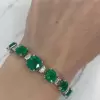 Cushion Cut Emerald Bracelet Wrist Chain