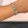 Emerald Cut White Sapphire Bracelet